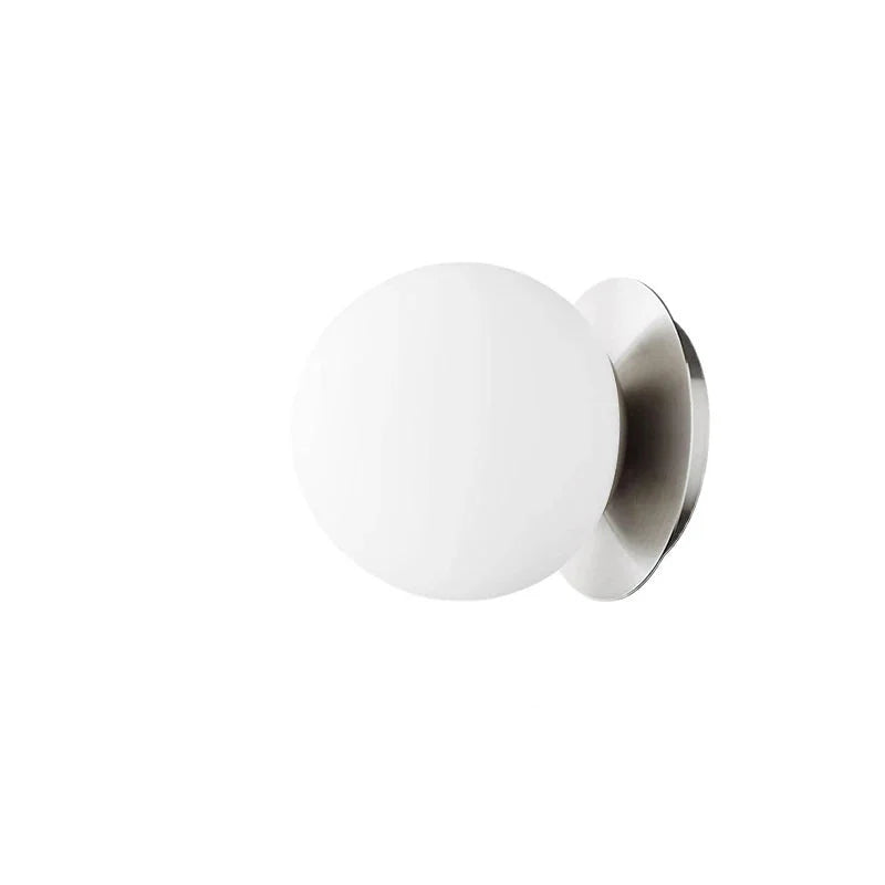 Glass Globe Wall Light in Chrome