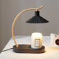 Metal and Wood Candle Warmer Lamp