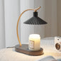 Metal and Wood Candle Warmer Lamp in Black