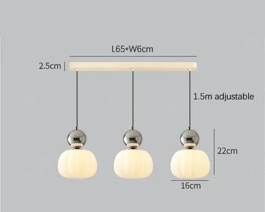 Pumpkin Glass Pendant Light – styled view 16