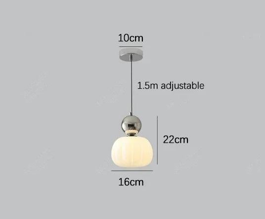 Pumpkin Glass Pendant Light – alternative angle 17