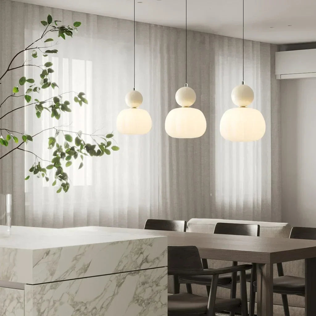 Pumpkin Glass Pendant Light – lifestyle photo