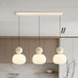 Pumpkin Glass Pendant Light in Beige – product photo