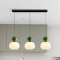 Pumpkin Glass Pendant Light in Green – product photo