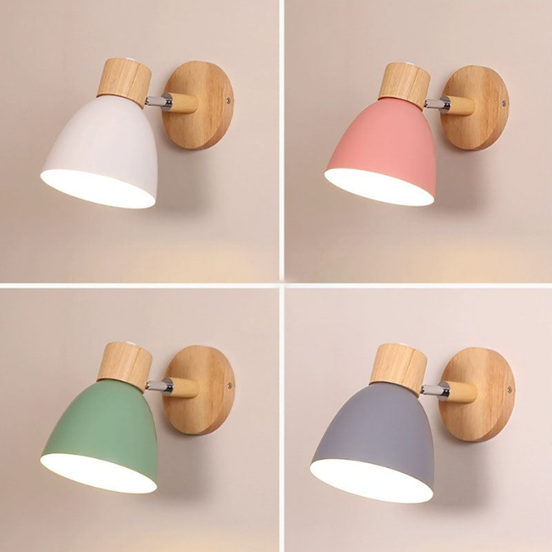 Wood and Iron Wall Sconce – detail view