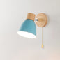 Wood and Iron Wall Sconce in Blue – product photo