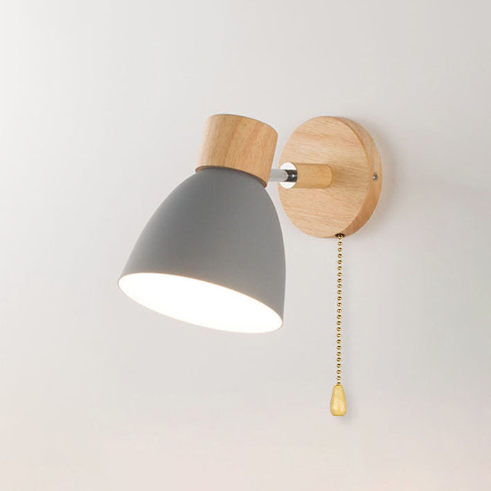 Wood and Iron Wall Sconce in Grey – product photo