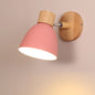 Wood and Iron Wall Sconce in Pink