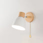 Wood and Iron Wall Sconce in White – product photo