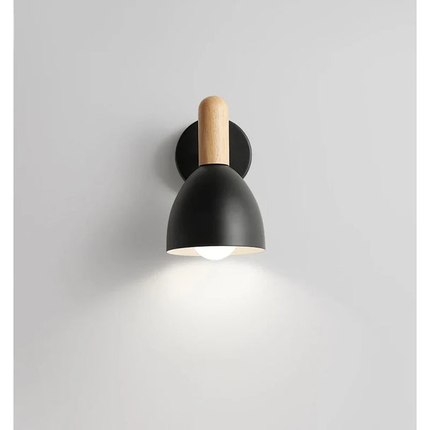 Nordic Wood and Metal Wall Lamp
