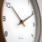 Nordic Wooden Wall Clock – close-up