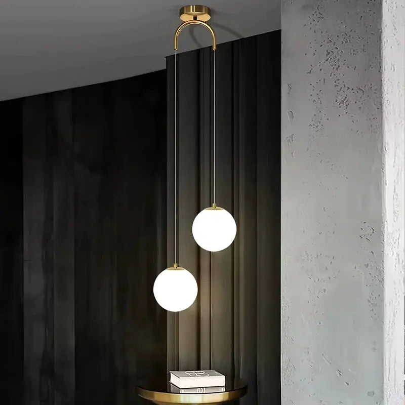 Opal Glass Globe Pendant Light