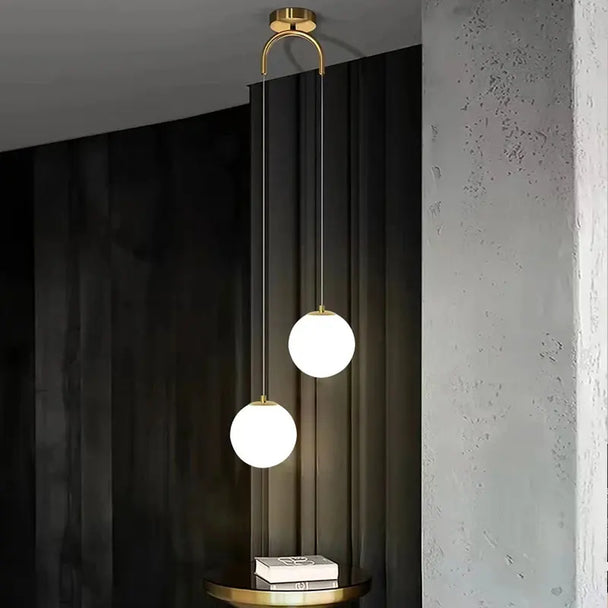 Opal Glass Globe Pendant Light