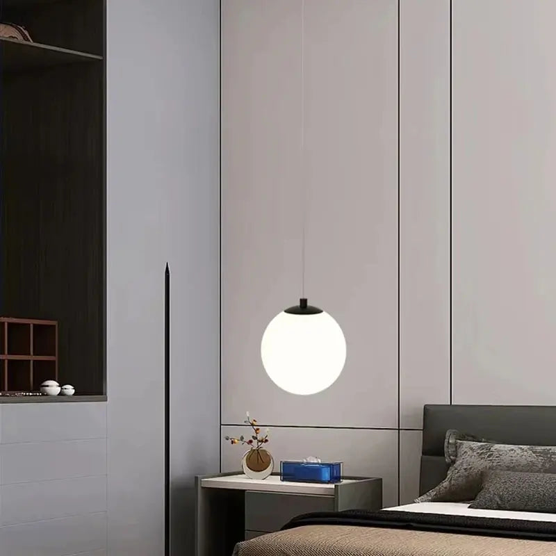 Opal Glass Globe Pendant Light