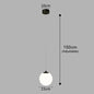 Opal Glass Globe Pendant Light – Black – 1 Globe