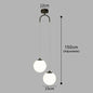 Opal Glass Globe Pendant Light – Black – 2 Globes