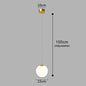 Opal Glass Globe Pendant Light – Gold – 1 Globe