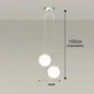 Opal Glass Globe Pendant Light – White – 2 Globes