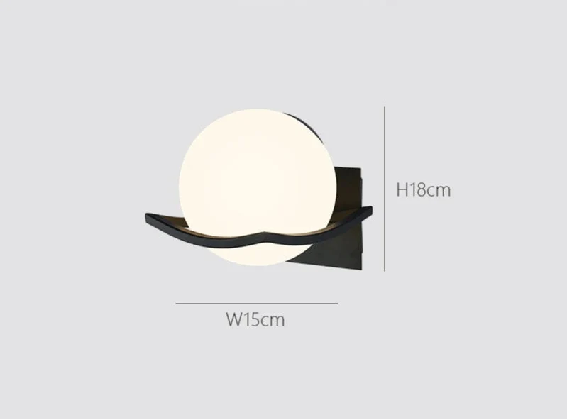 Opal Glass Globe Wall Sconce