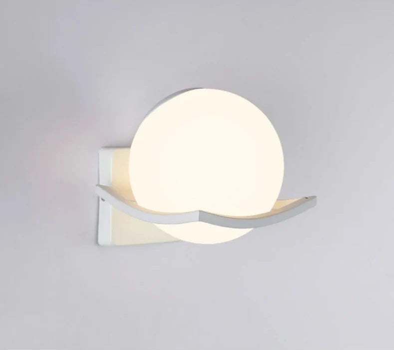 Opal Glass Globe Wall Sconce – White