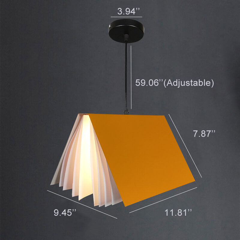 Open Book Pendant Light – close-up