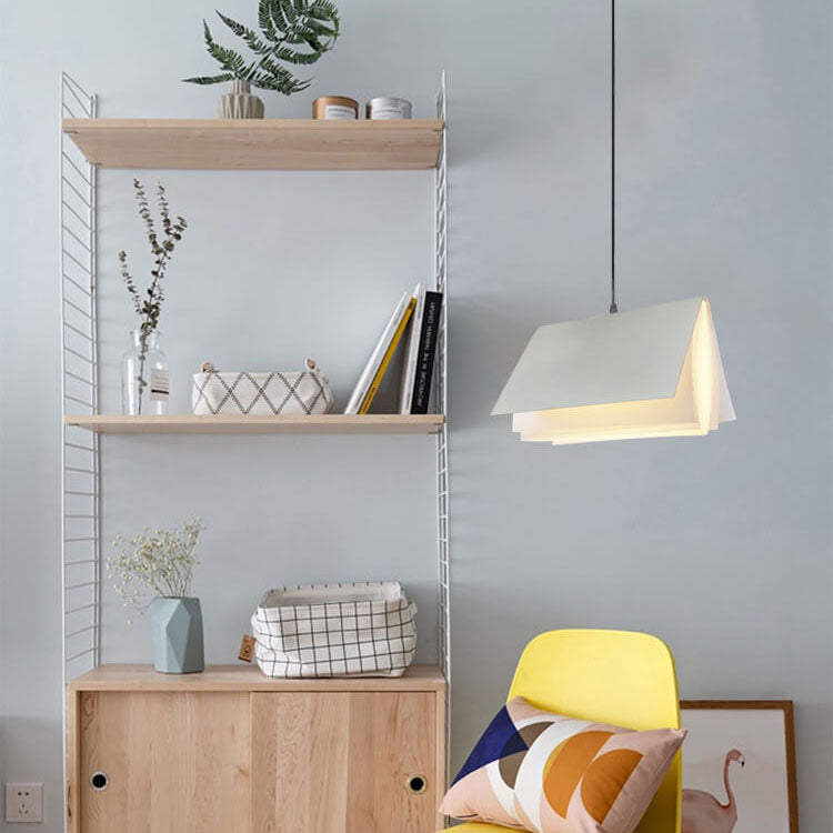 Open Book Pendant Light – styled view