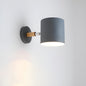 Pastel Wood and Metal Wall Lamp – Grey