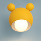 Playful Mouse Wall Lamp – Yellow