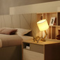 Poseable Wooden Figure Table Lamp