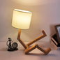 Poseable Wooden Figure Table Lamp