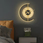 Gold LED Wall Light with Clock – product photo