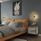 Gold LED Wall Light with Clock – detail view