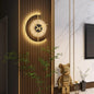 Gold LED Wall Light with Clock – in a room setting