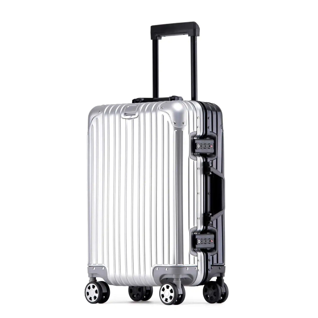 Premium Aluminium-Magnesium Suitcase in Silver Black
