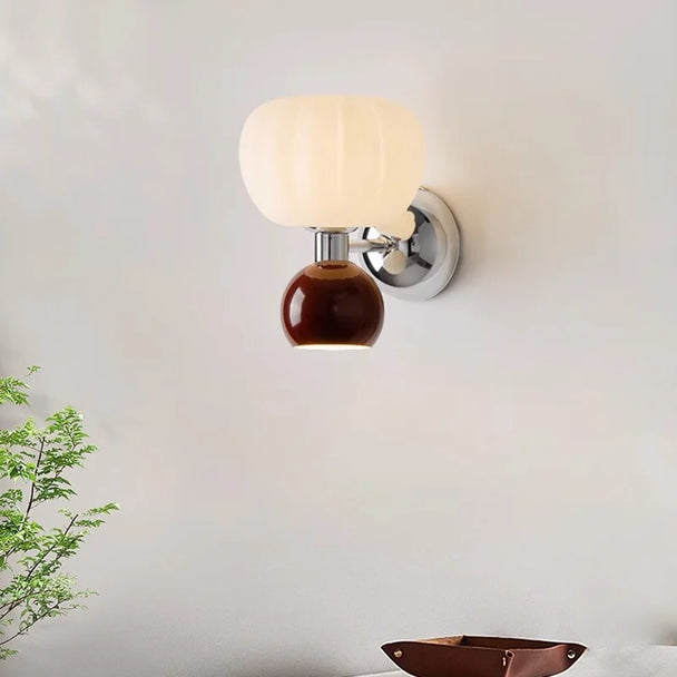 Pumpkin Glass Wall Lamp