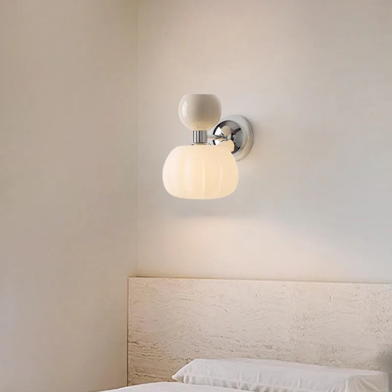 Pumpkin Glass Wall Lamp