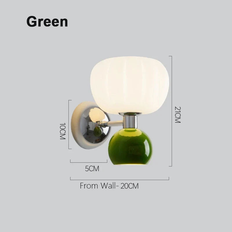 Pumpkin Glass Wall Lamp
