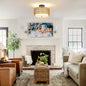Rattan-Look Semi-Flush Ceiling Light