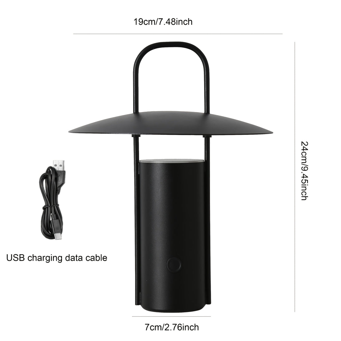 Rechargeable Metal Dome Table Lamp – styled view