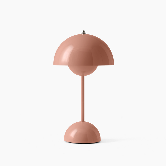 Rechargeable Mushroom LED Table Lamp – Beige Red