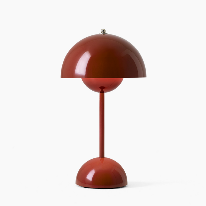 Rechargeable Mushroom LED Table Lamp – Red Brown