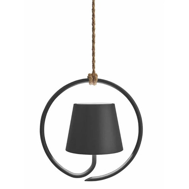 Rechargeable Ring Pendant Light – Black