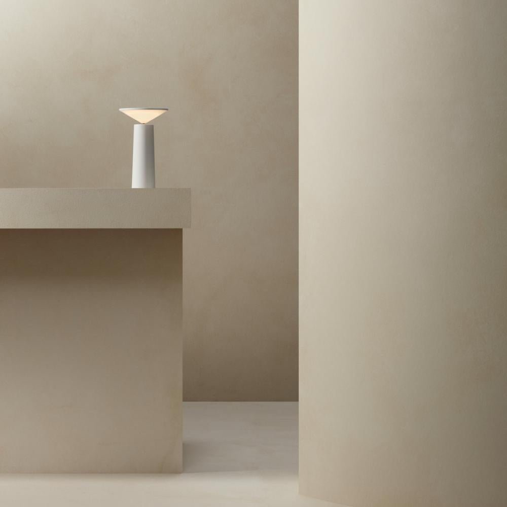 Rechargeable Rotating LED Table Lamp – in a room setting
