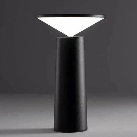 Rechargeable Rotating LED Table Lamp in Black