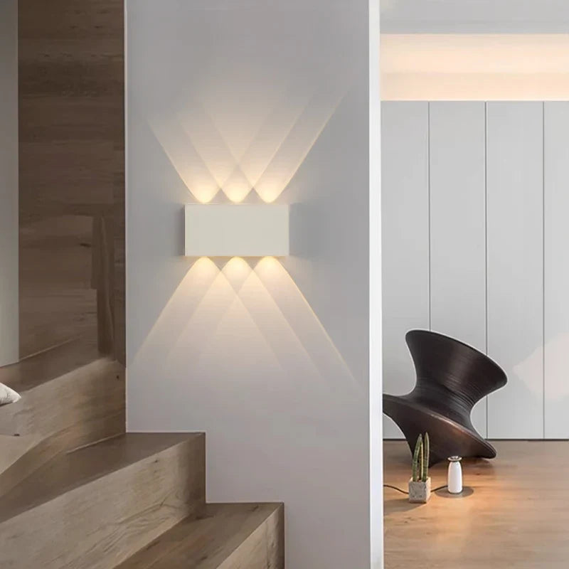 Rechargeable Wood-Grain LED Wall Lamp