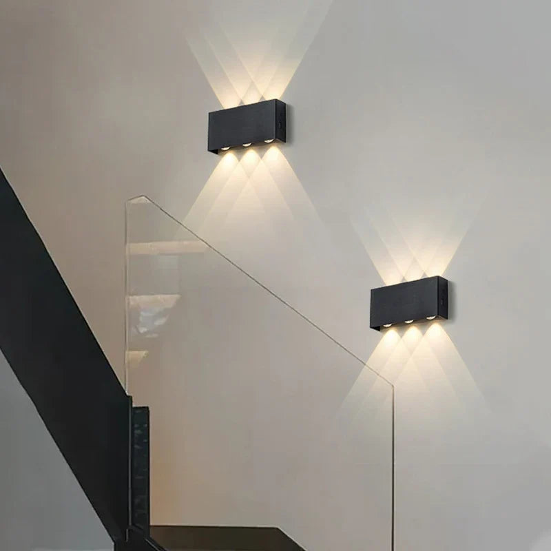Rechargeable Wood-Grain LED Wall Lamp