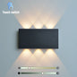 Rechargeable Wood-Grain LED Wall Lamp – Black