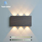 Rechargeable Wood-Grain LED Wall Lamp – Dark Wood