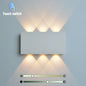 Rechargeable Wood-Grain LED Wall Lamp – White
