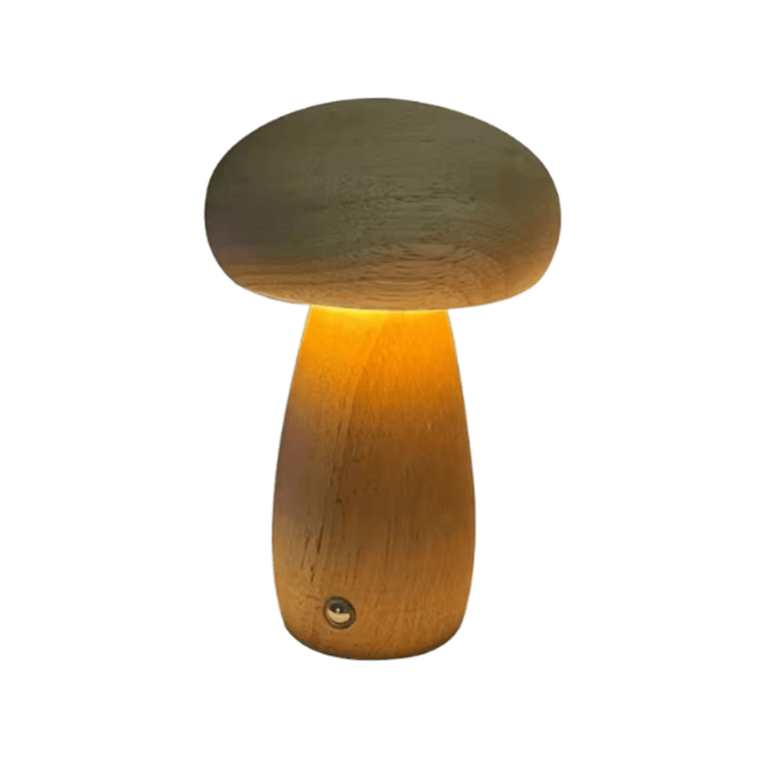 Wooden Mushroom Night Light